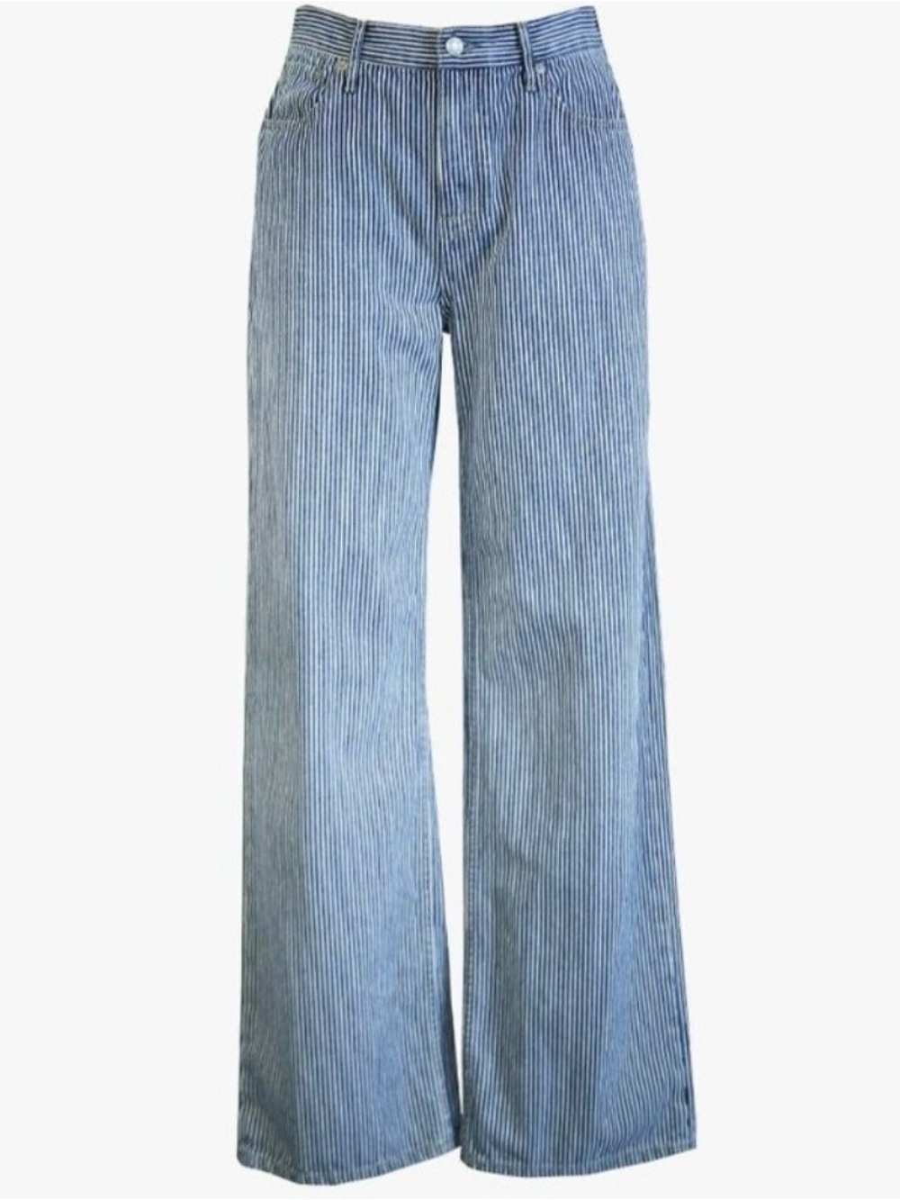 NWT ABLE Elaine Wide Leg Jeans 20W Railroad Stripe High Rise